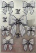 White Bow LV notebook wrap
