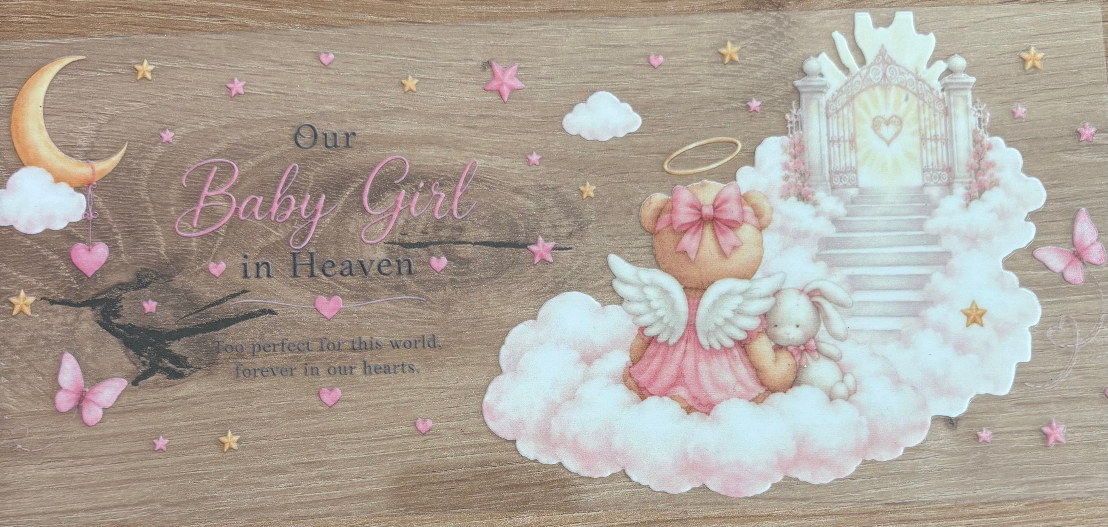 Baby girl in heaven wrap