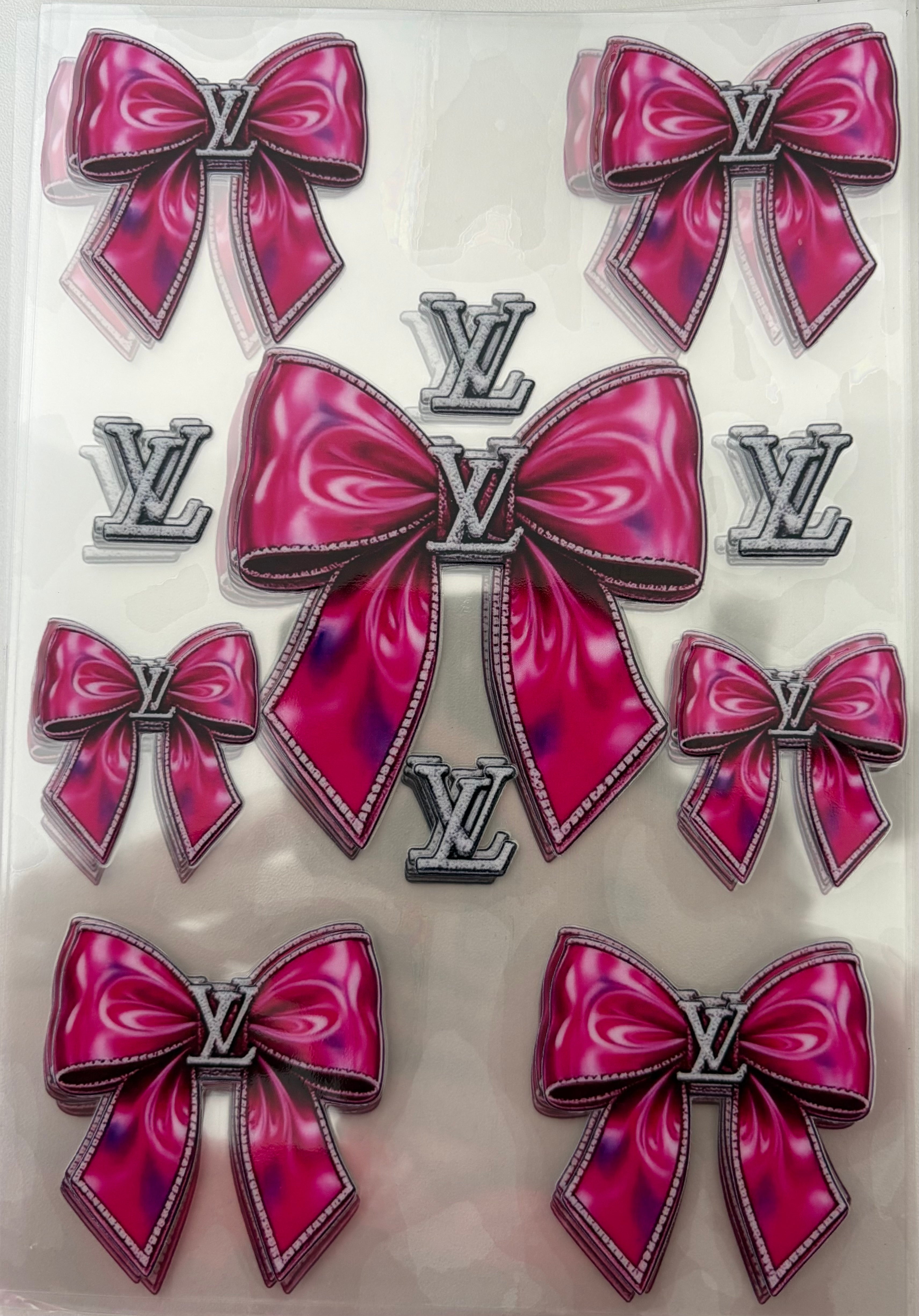 Pink Bow LV notebook wrap