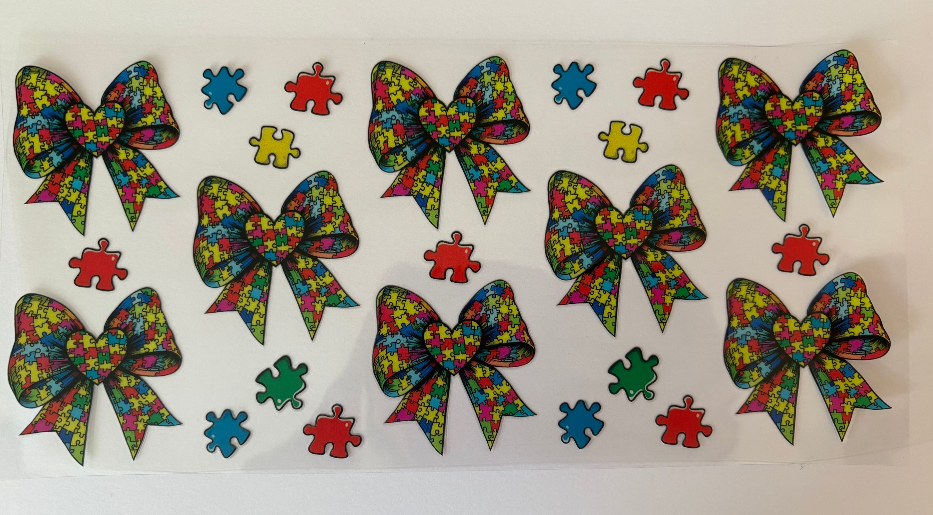 Autism bow wrap