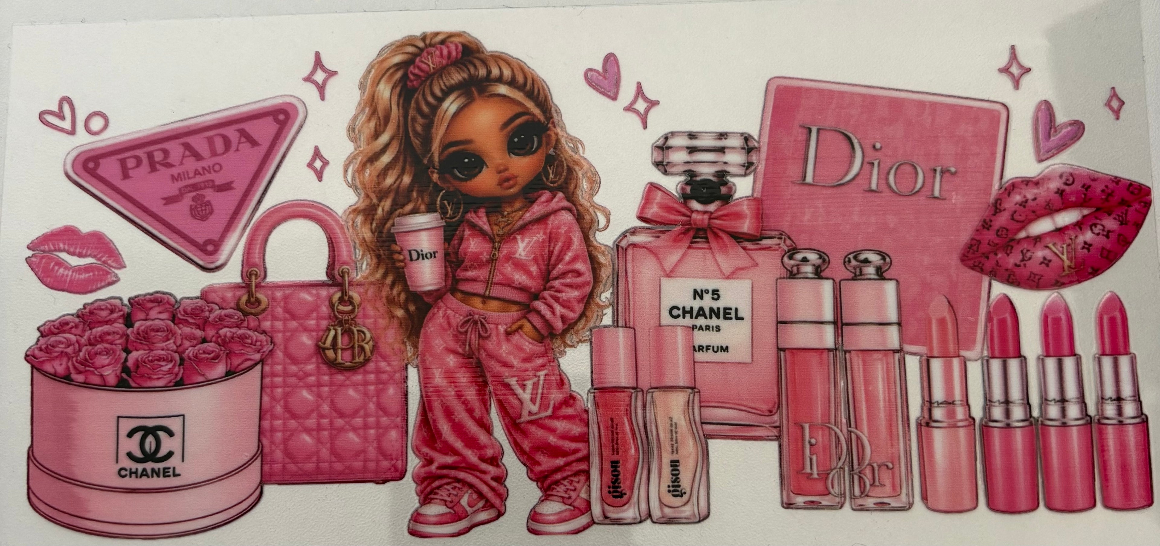 Glam girl mug wrap only