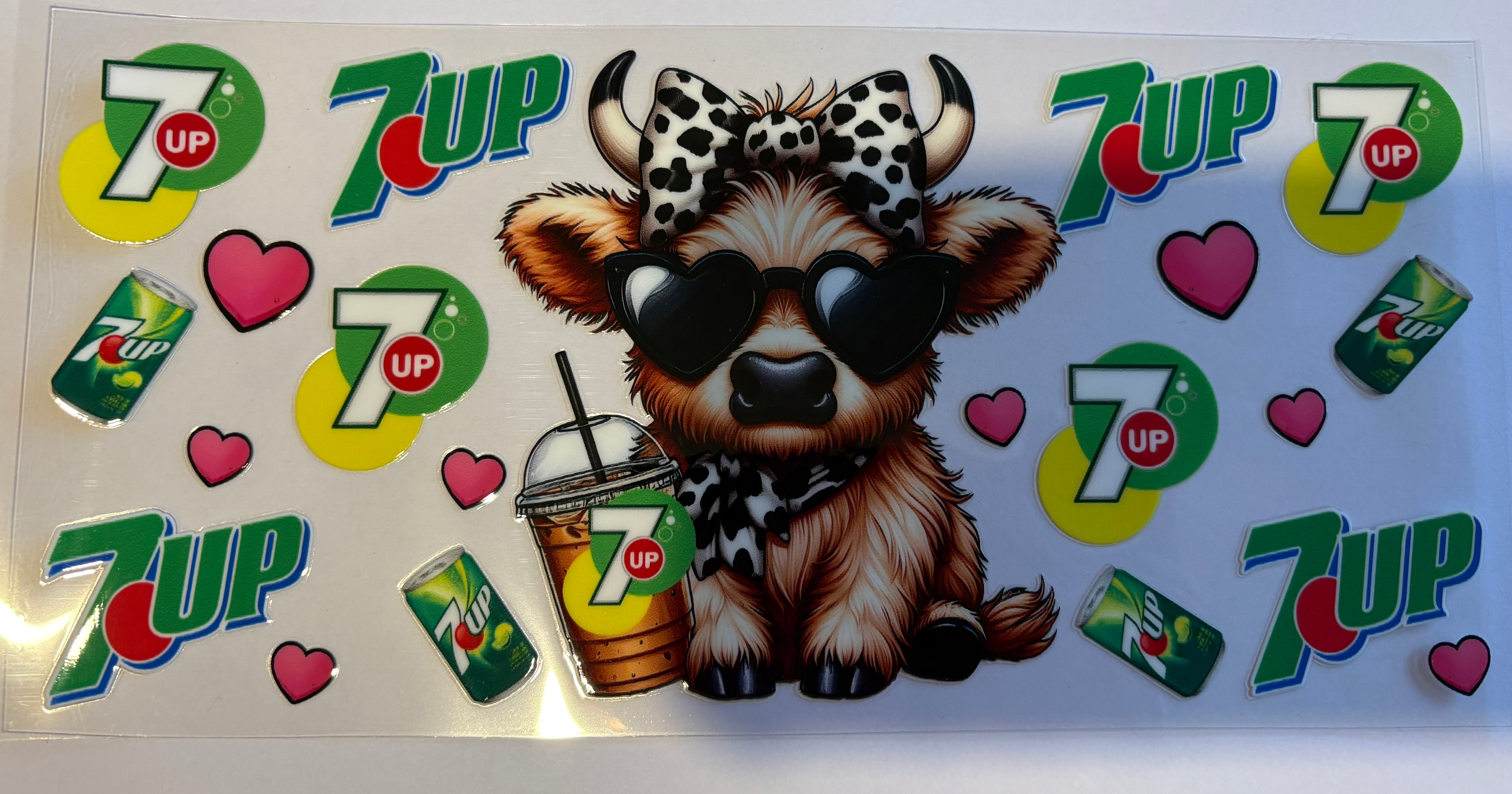 7 up highland cow wrap