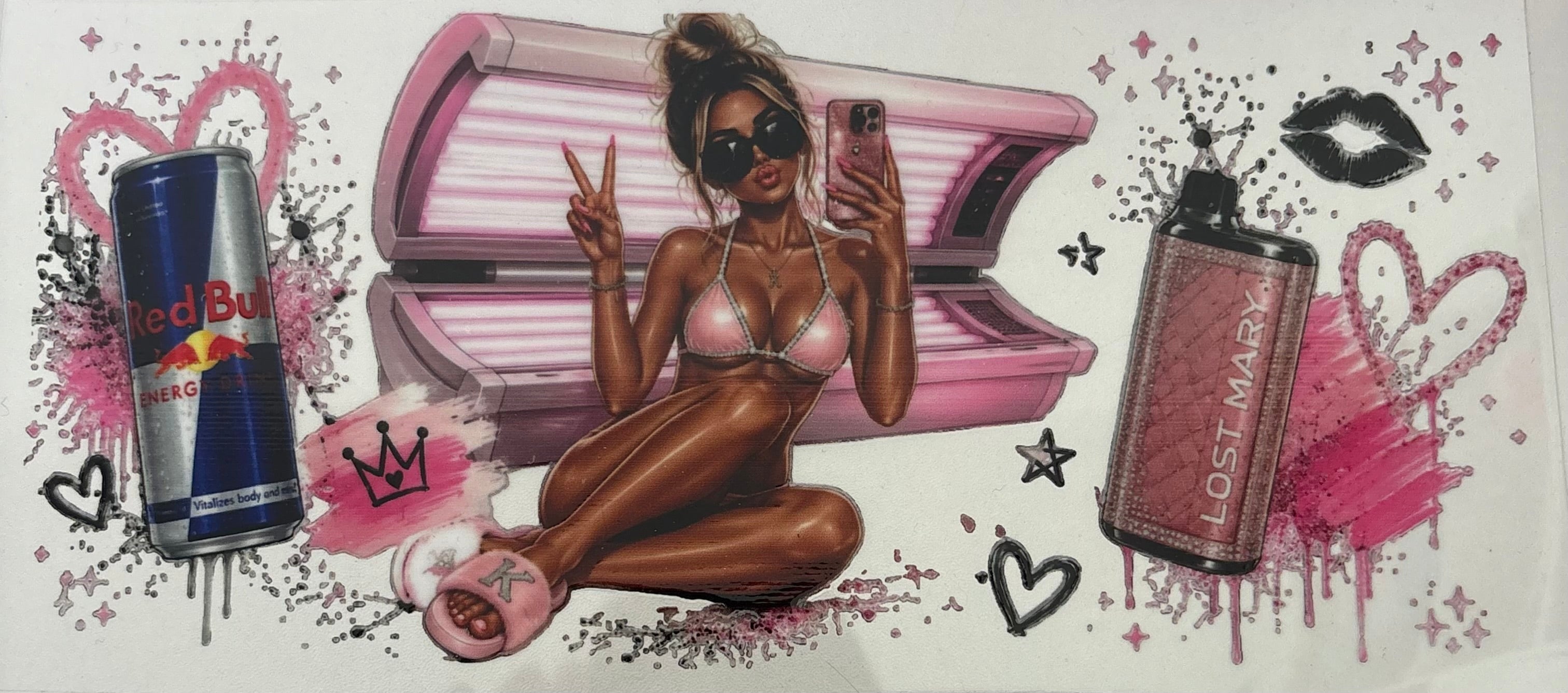 Sunbed & vape girl