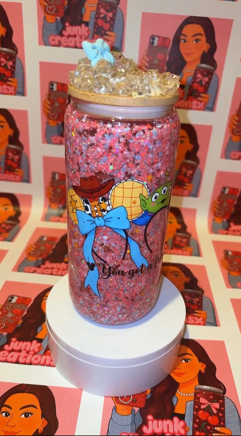 Glass 16oz pre made