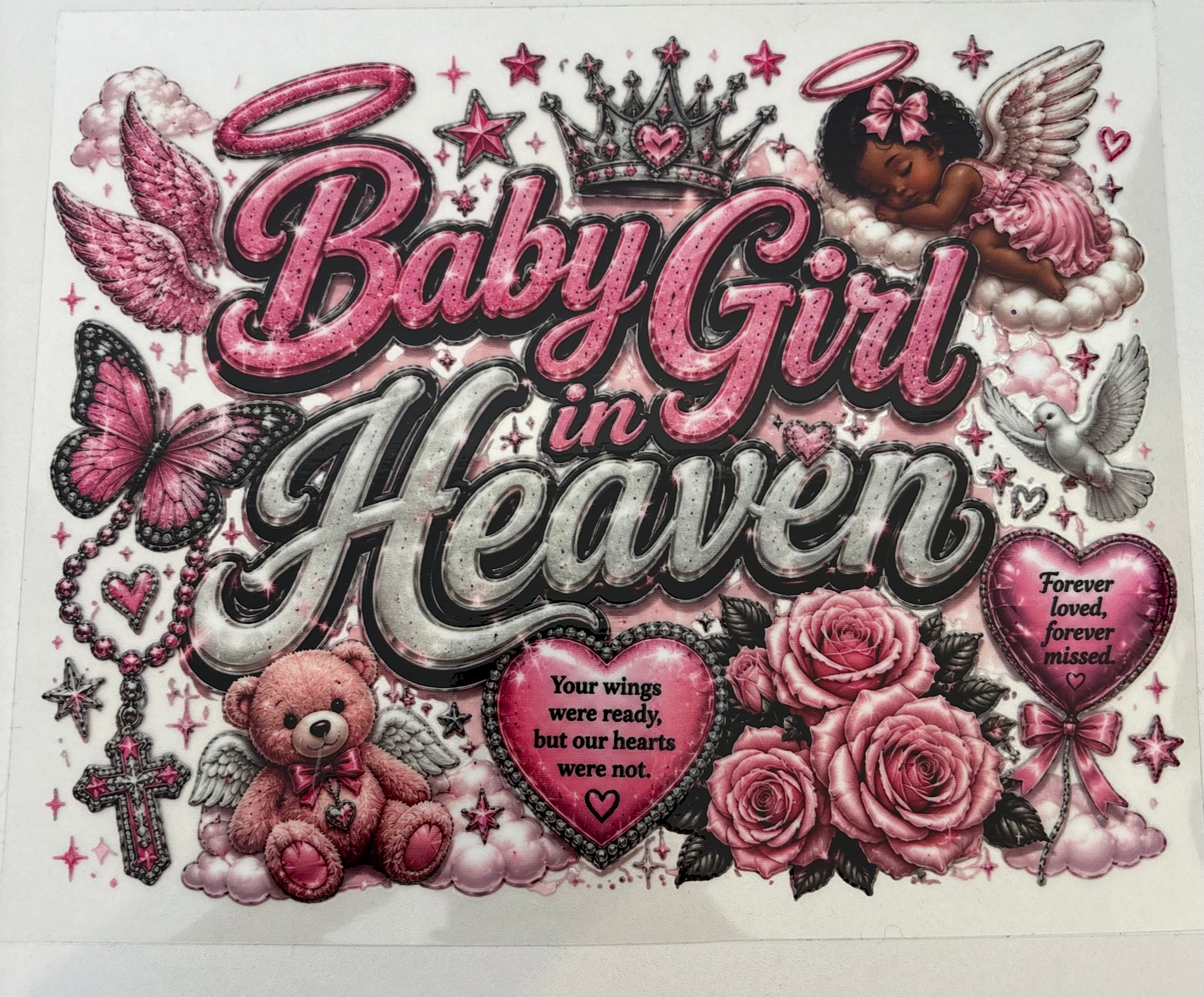 Baby girl in heaven wrap 20oz only
