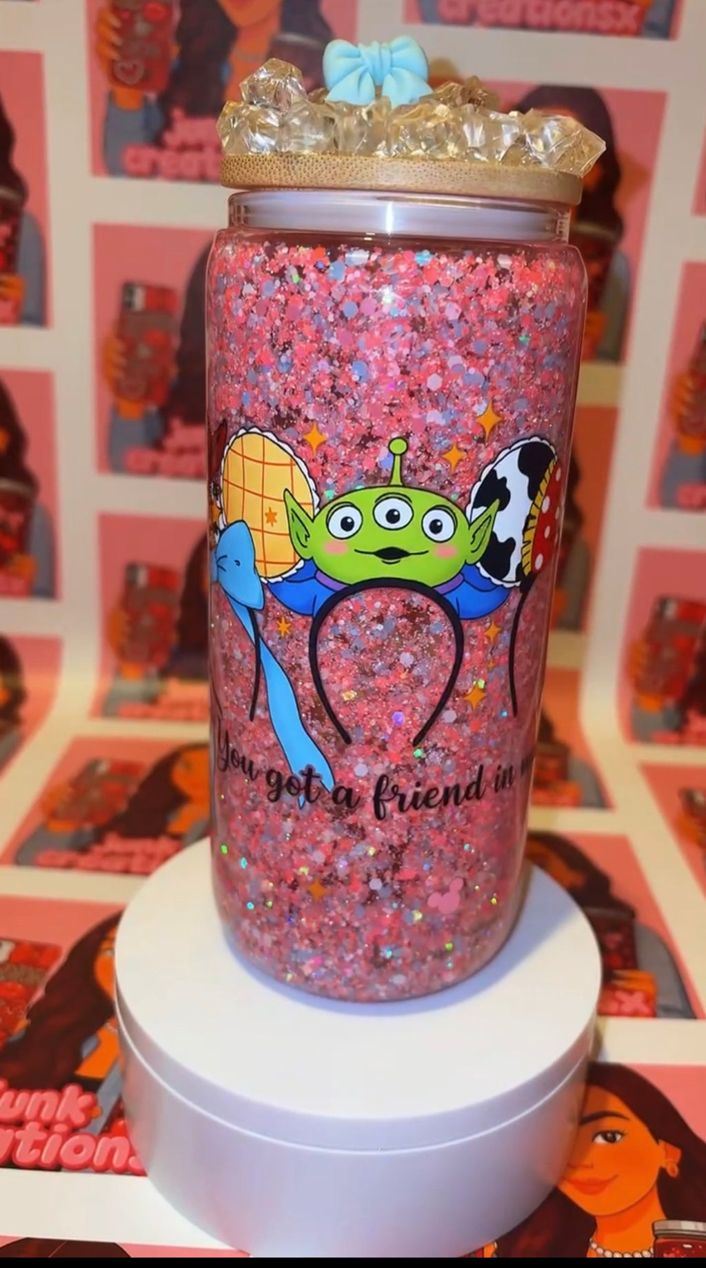 Glass 16oz pre made