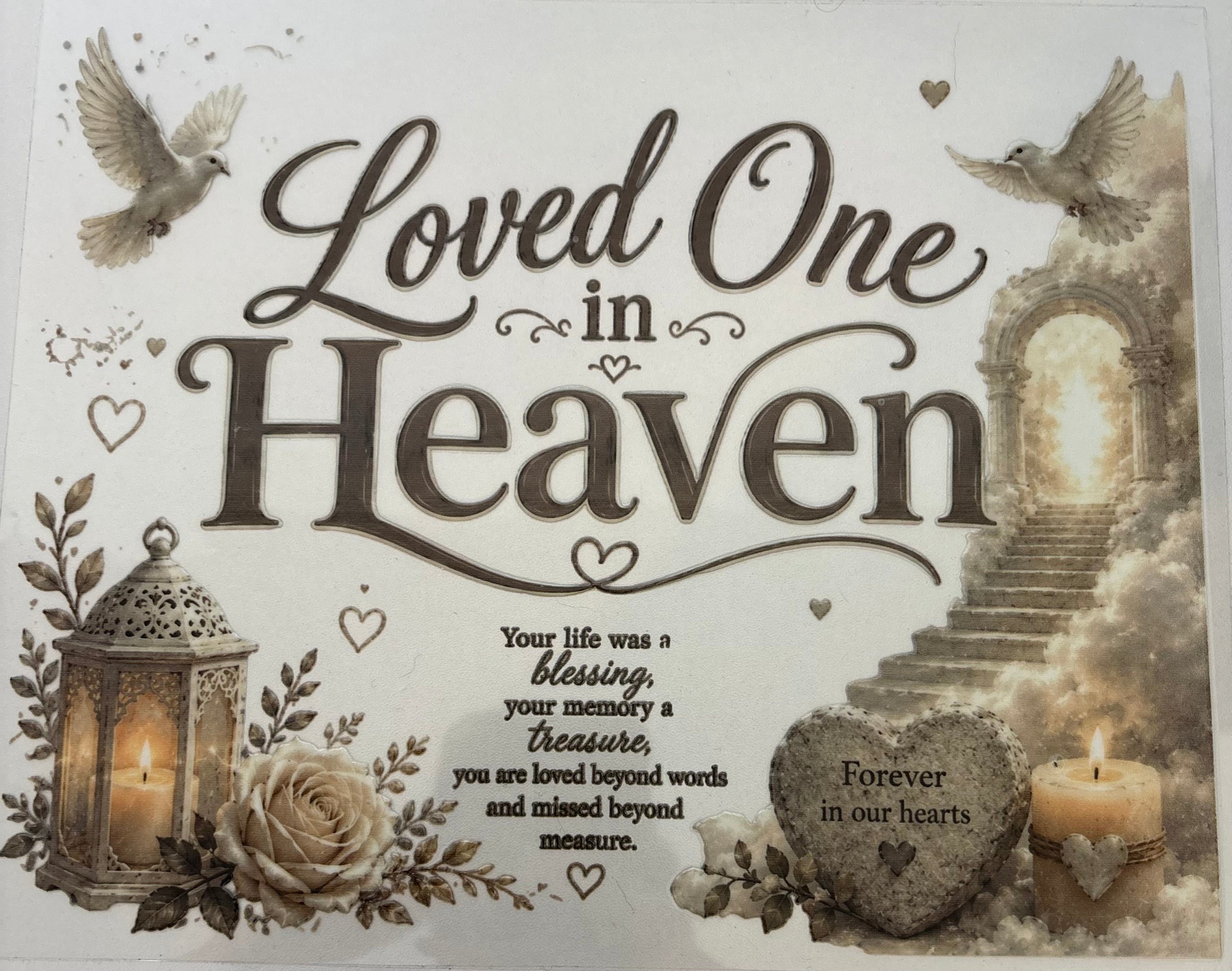 Loved one in heaven wrap 20oz only