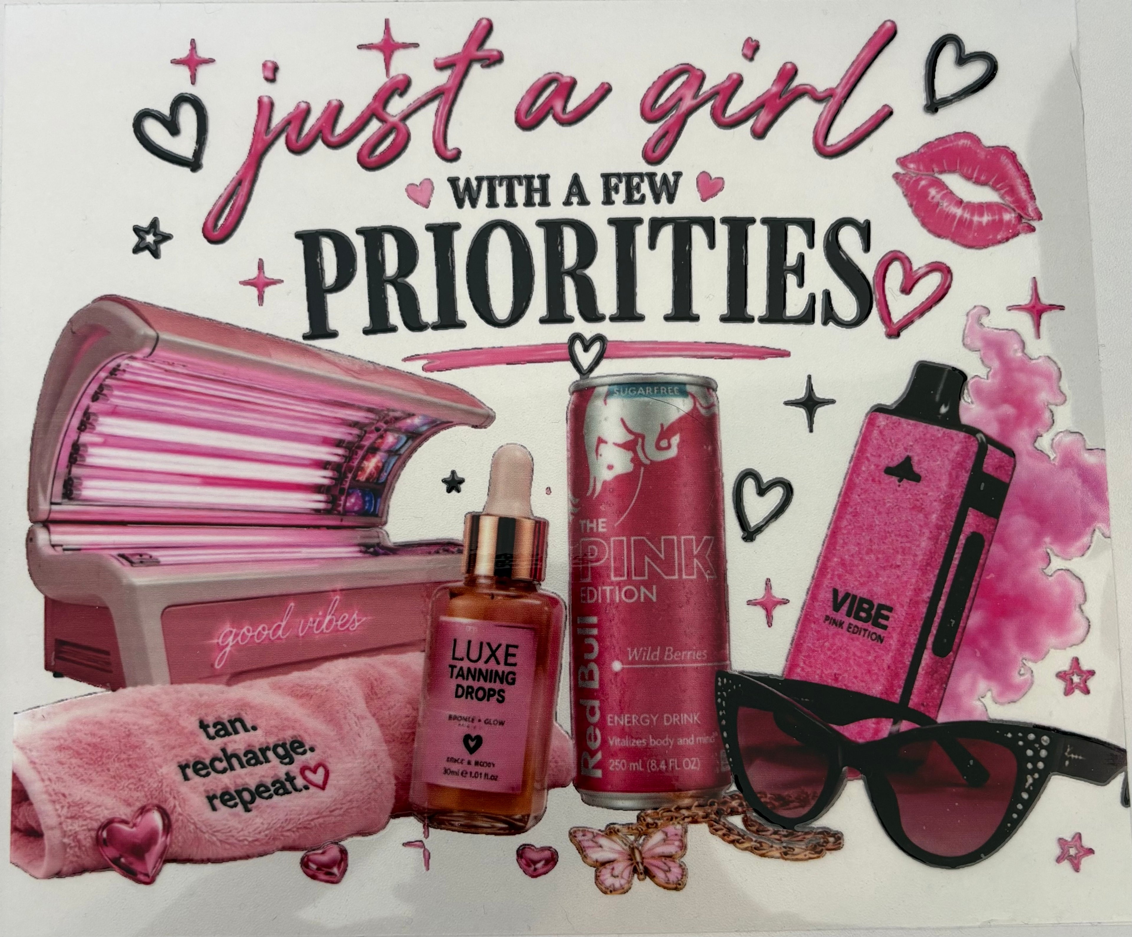 Just a girl priority’s sunbed wrap 20oz only