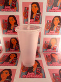 Clear sparkly cold cup