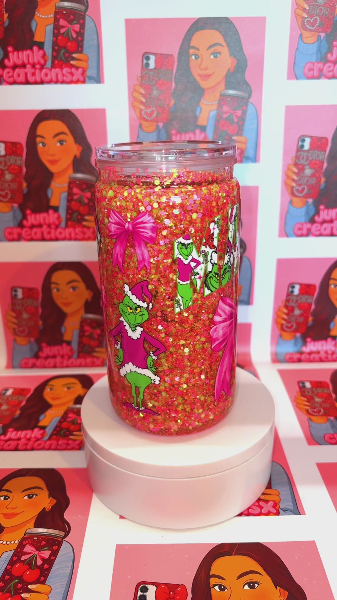 Grinch Mama pre made cup